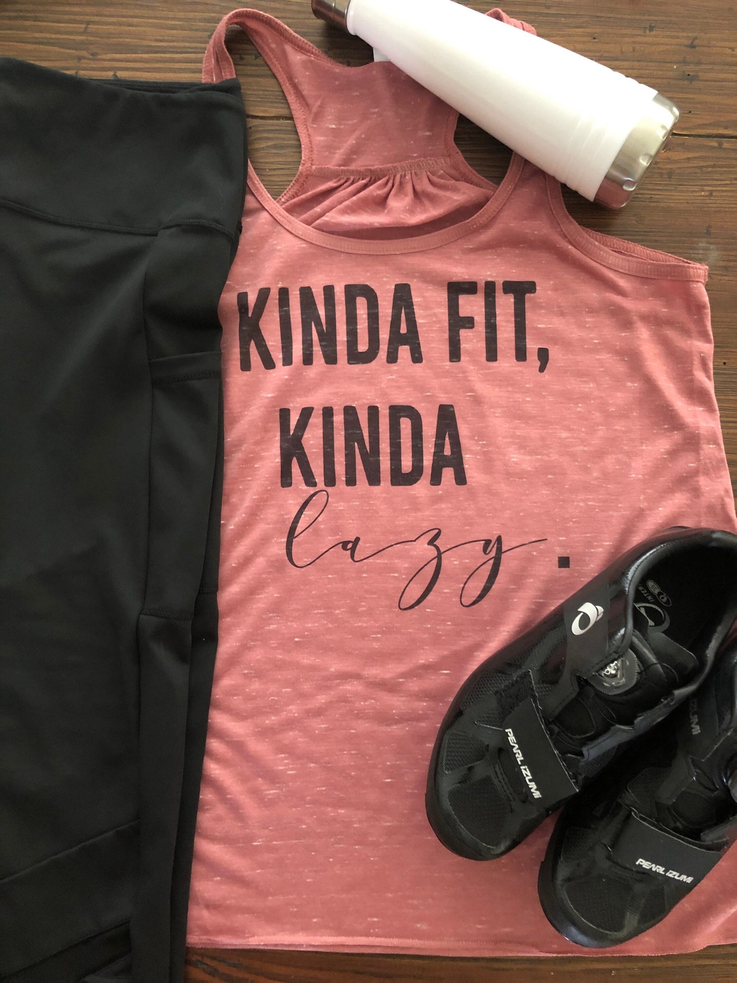 Kinda Fit Kinda Lazy Bella Ladies Flowy Racerback Tank