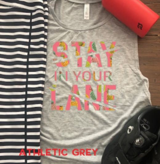 Stay In Your Lane Bella Ladies Muscle Tank