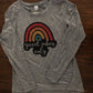 Good Vibes Only Rainbow Sport-tek Ladies Long Sleeve After Workout Tee with Thumbholes