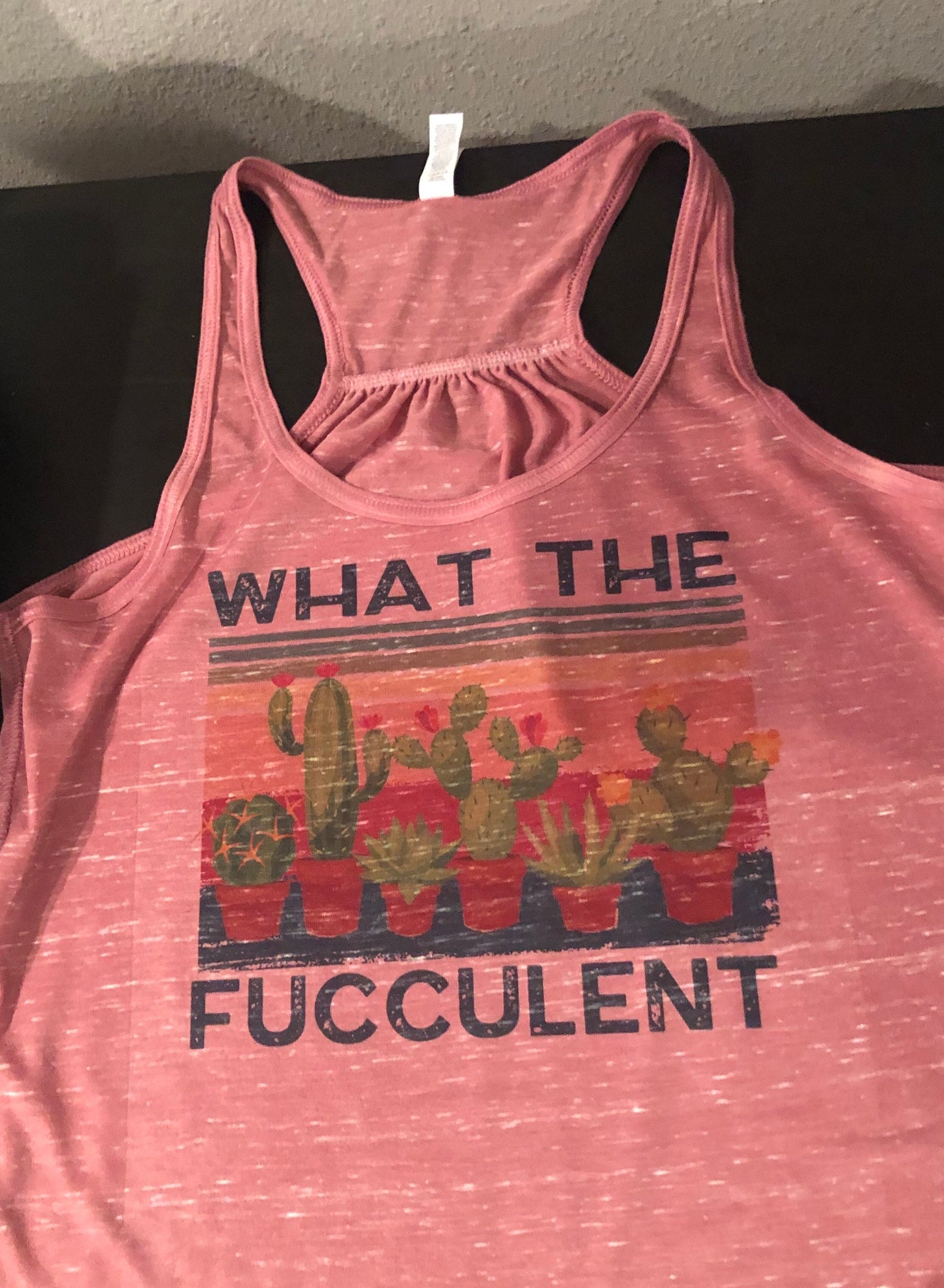 What the Fucculent Bella Ladies Flowy Racerback Tank