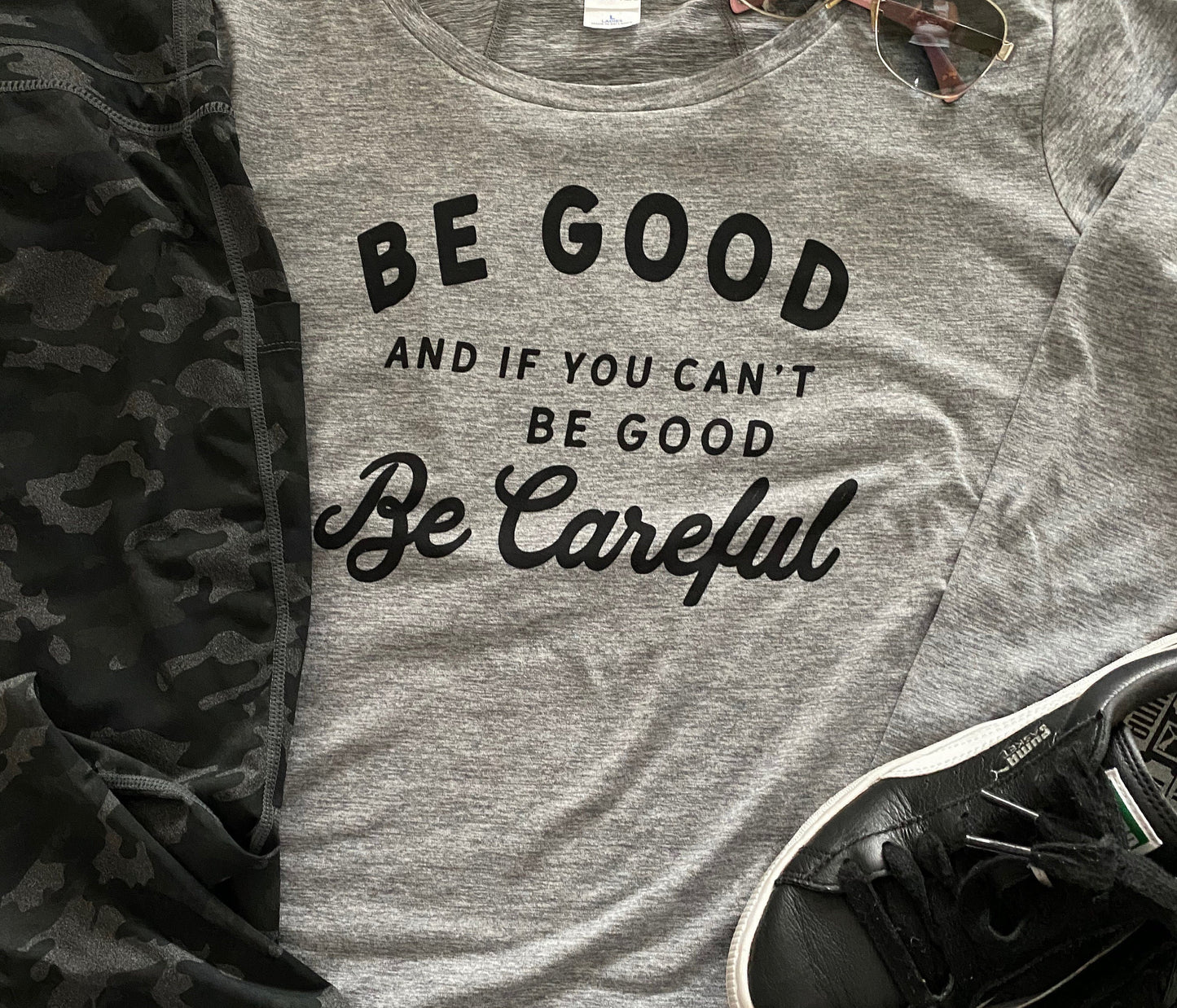 Be Good and If You Can’t Be Good, Be Careful Sport-tek Men’s Long Sleeve Tee