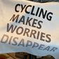 Cycling Makes Worries Disappear Fitness Towel/ Personalization Optional
