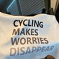 Cycling Makes Worries Disappear Fitness Towel/ Personalization Optional