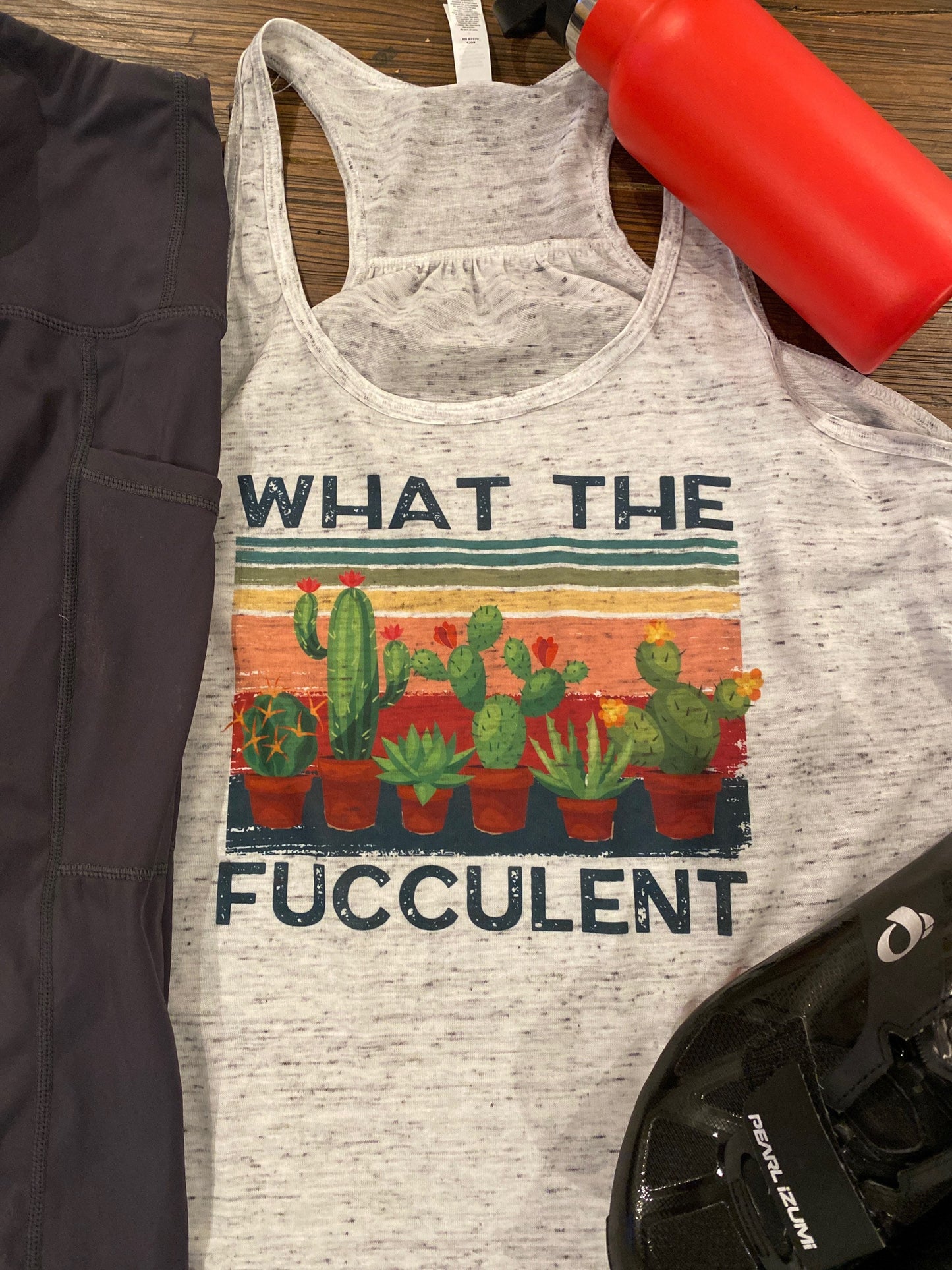 What the Fucculent Bella Ladies Flowy Racerback Tank