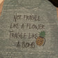 Not fragile like a flower Fragile like a Bomb/Bella Ladies Muscle Tank/Pineapple Tank