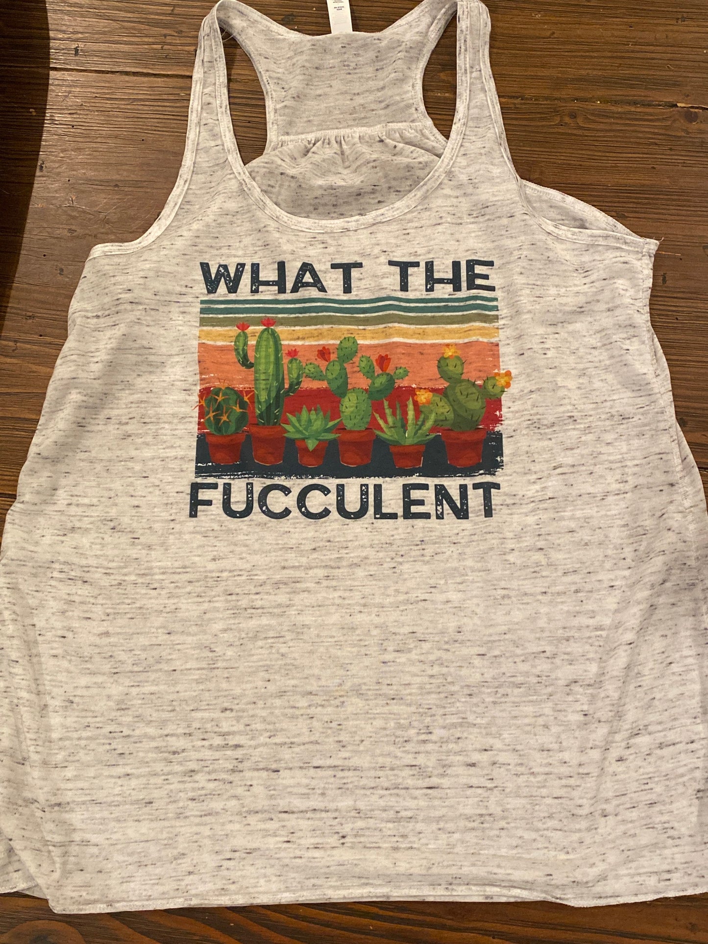 What the Fucculent Bella Ladies Flowy Racerback Tank