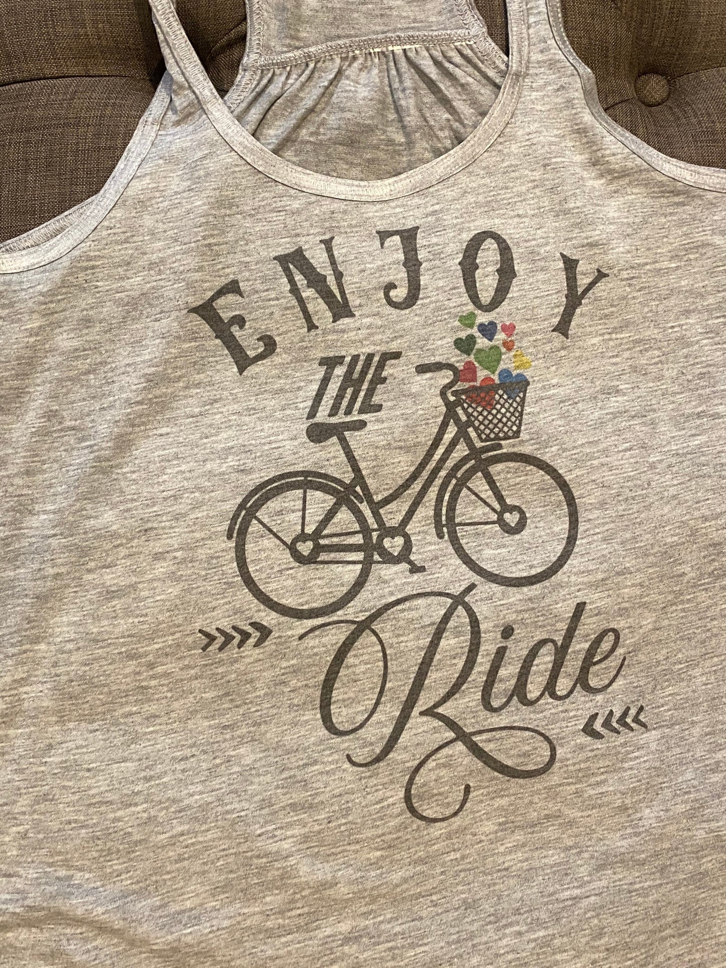 Enjoy The Ride Bella Ladies Flowy Racerback