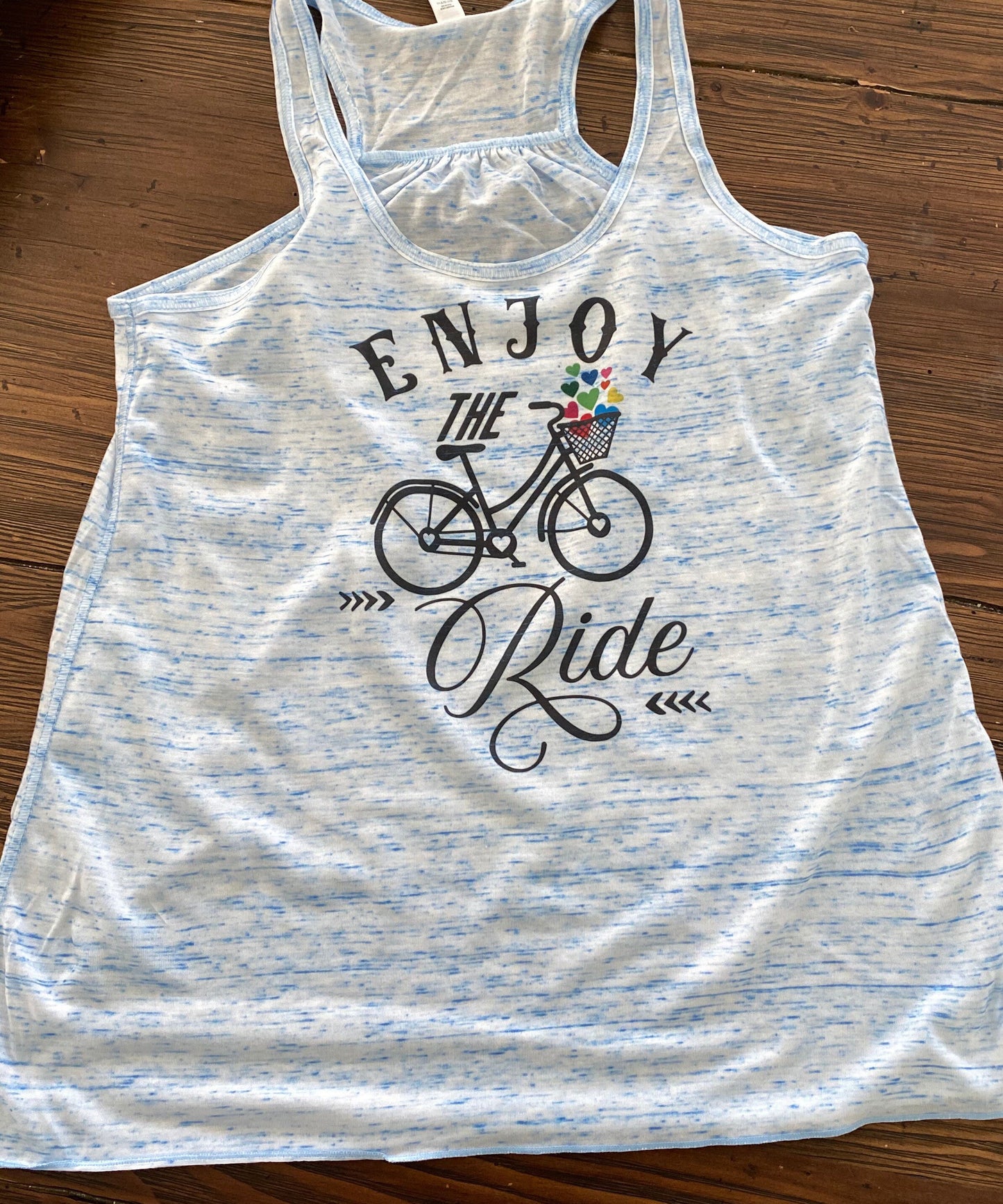 Enjoy The Ride Bella Ladies Flowy Racerback