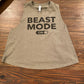 Beast Mode ON Bella Ladies Cropped Racerback Tank
