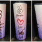 Peace Love Ride Personalized Vacuum Sealed Insulated Duo Lid Tumbler or Bottle/multiple sizes
