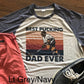 Best Pucking Dad Ever/Retro Hockey Tee/Sport-tek triblend Tee/Moisture Wicking Tee