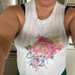 Cheeky Rider Rose's Rebels Bella Cropped Racerback Tank