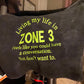 Living my life in Zone 3 Screenprinted Fitness Towel
