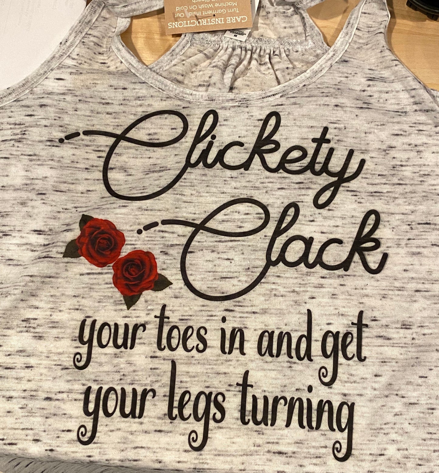 Clickety Clack Your Toes In Rose’s Rebels Bella flowy racerback