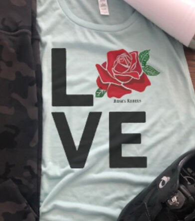 LOVE Roses Rebels Bella Ladies Muscle Tank