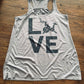 LOVE Bike/Bella Ladies Flowy Racerback Tank