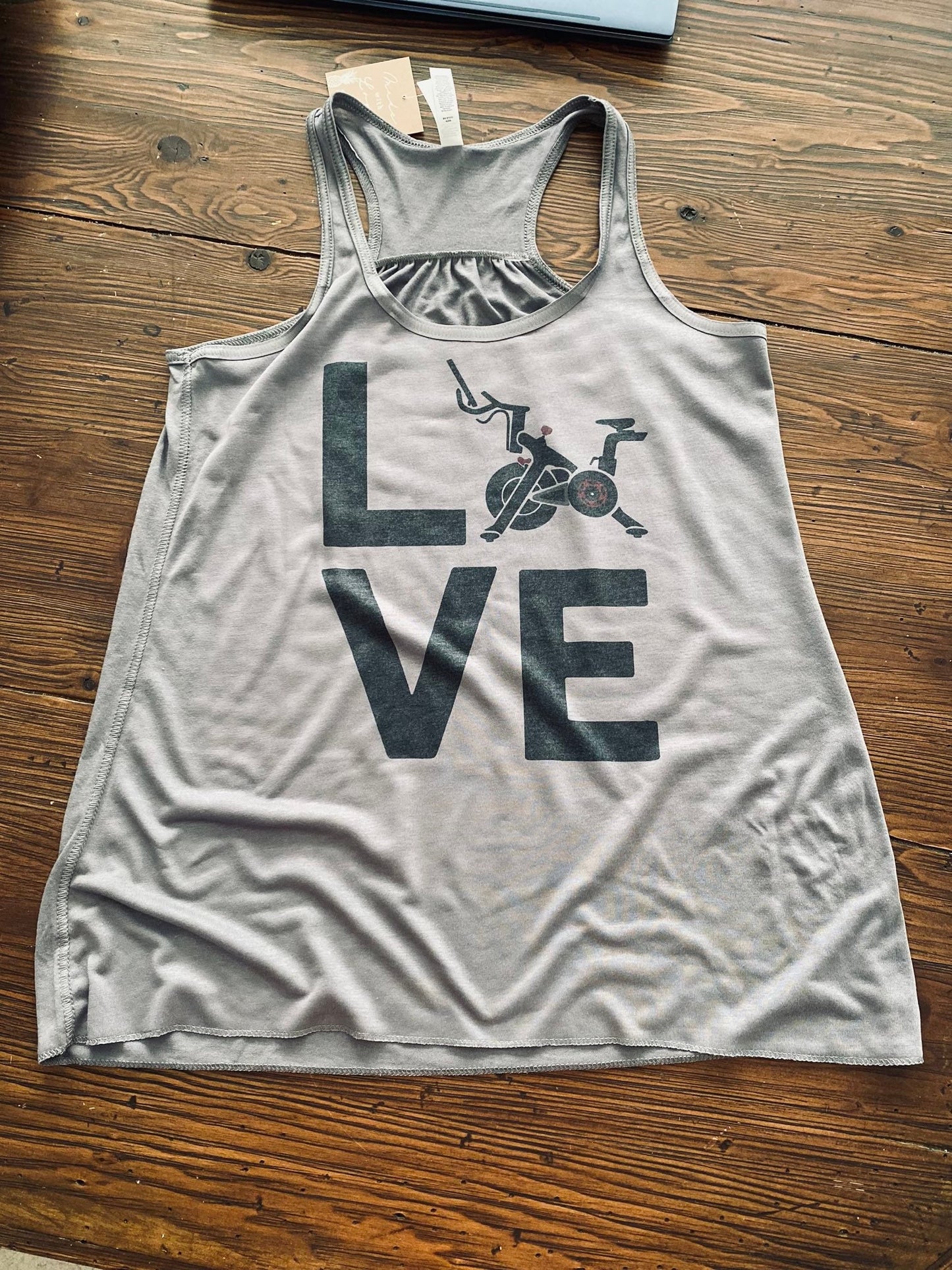 LOVE Bike/Bella Ladies Flowy Racerback Tank