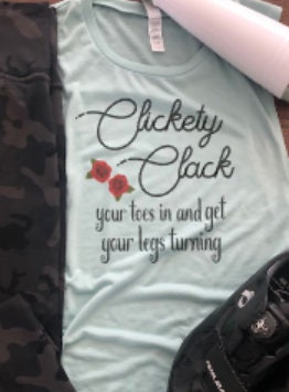 Clickety Clack Your Toes In and Get Your Legs Turning Rose's Rebels Bella Muscle Tank