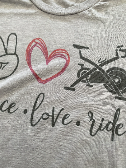 Peace Love Ride Bella Unisex Tee