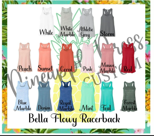 Rose's Rebels Logo Bella Flowy Racerback