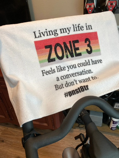 Living my life in Zone 3 Towel/Personalization Optional