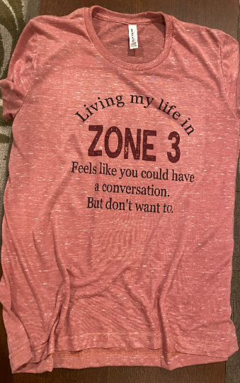 Living My Life In Zone 3 Bella Unisex Short Sleeve Tee