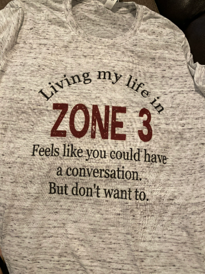 Living My Life In Zone 3 Bella Unisex Short Sleeve Tee